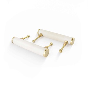 Poignée de porte de placard en marbre unique à vendre Poignée en marbre naturel Meubles d'hôtel Poignée de porte de placard en marbre et en laiton - Product Image 6