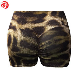 Short respirant en tissu élasthanne polyester et nylon imprimé par sublimation pour femme Short à séchage rapide pour femme avec volants - Product Image 6