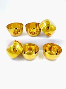 Juego de cuencos de acero inoxidable de 6 piezas con revestimiento de PVD dorado Respetuoso con el medio ambiente Apto para lavavajillas Técnica pulida para servir alimentos - Product Image 2