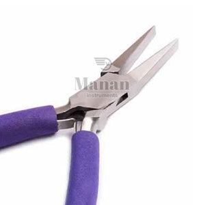 MANAN INSTRUMENTS Alicates de Punta Plana de 5 Pulgadas de Alta Calidad, Acero Inoxidable, Herramienta para Hacer Joyas, Mandíbula Lisa, Alicates para Doblar Alambre - Product Image 6