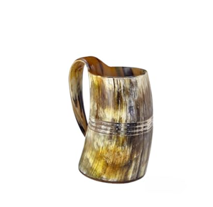 Jarra de Cuerno de Búfalo con Asa, Alta Calidad, Apta para Lavavajillas, Diseño Personalizable para Cerveza, Vino, Hidromiel y Cerveza Artesanal - Lujo Moderno - Product Image 1