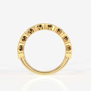 แหวนแต่งงานทอง 14K ประดับเพชรโมอิสซาไนต์ทรงหัวใจ ดีไซน์หรูหรา - Product Image 4