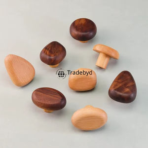 Tiradores de cajón de madera duraderos ecológicos de calidad superior Tradebyd, tiradores de armario tallados a mano, armario minimalista para Baño - Product Image 1
