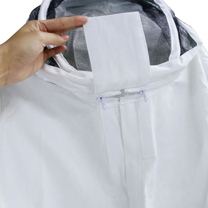 Chaqueta de apicultura ligera con tela de malla antipicaduras duradera para uso en apicultor, venta al por mayor, chaqueta de apicultura blanca de 3 capas - Product Image 6