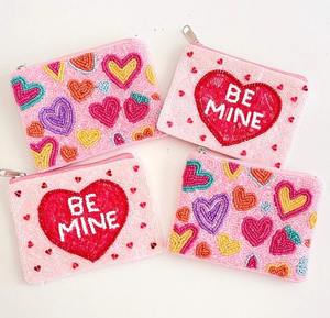 Monederos Pequeños Bohemios Hechos a Mano, Monedero Vintage con Cuentas de Medianoche, Cierre de Cremallera, Diseño de Cuentas Checas Suaves y Coloridas - Product Image 1