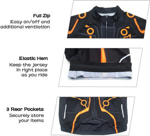 Camiseta de Ciclismo de carreras de alta calidad más vendida, uniforme de ropa deportiva para adultos, nombre del equipo OEM, ropa de ciclismo de Bajo MOQ - Product Image 3