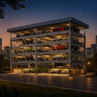 Système de stationnement automobile multi-étages en structure métallique personnalisable et parking