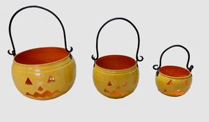 Cubo Decorativo de Metal para Dulces o Bromas, Contenedor Colgante, Adorno Colorido para Mesa y Decoración Colgante para Fiestas de Halloween en Casa - Product Image 3