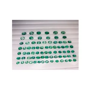 Alta su richiesta naturale di smeraldo zambiano pietre sfaccettate per la realizzazione di orecchino e anello per la vendita da esportatore indiano