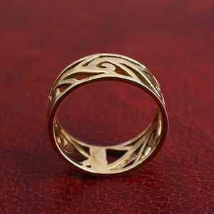 Anillo de bodas de plata de ley 925 para mujer, chapado en oro de 18 quilates, filigrana de latón macizo, joyería de flores, venta directa al por mayor - Product Image 3