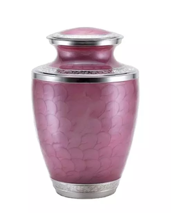 Urna de latón de alta calidad con esmalte azul impreso, urna funeraria de cenizas humanos de primera calidad, duradera - Product Image 6