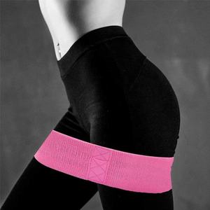 Bandas de resistencia de tela personalizadas Bandas de entrenamiento de glúteos de cadera antideslizantes, juego de bucle de ejercicio de fitness OEM con bolsa de transporte Fábrica al por mayor - Product Image 3