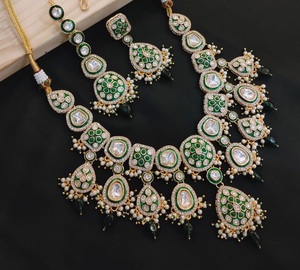 Trendy <b>Necklace</b> Set Elegant Festive Wear <b>Necklace</b> For Girls <b>Necklace</b> with Earrings for women - Product Image 3