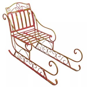 Adorno de Navidad personalizado de alta calidad, decoración de trineo de Papá Noel de Metal para Navidad a bajo precio. - Product Image 4