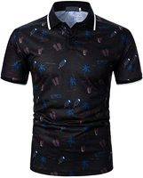 Camisetas de golf de hombre bordadas con impresión digital personalizada, camisetas polo de secado rápido deportivas con impresión por sublimación para hombre