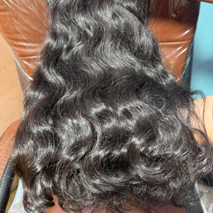 Cabello humano negro Natural de alta calidad, cabello indio crudo Real para mujeres, cabello suave y grueso sin procesar para varios peinados - Product Image 1