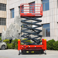 Plataforma Elevadora Eléctrica Portátil con Ruedas, Elevador de Personal para Trabajo Aéreo, Motor de Alta Capacidad de Carga 380kg, Operación Sencilla