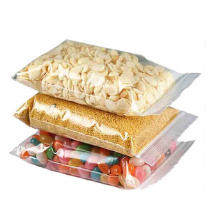 Sachets en plastique transparents à fermeture éclair Sacs de rangement à fermeture éclair pour emballage alimentaire Sacs en poly refermables transparents - Product Image 5