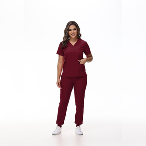 Venta caliente de poliéster suave Hospital Doctor Wear ropa lavable enfermera Scrub Set para mujeres enfermería Scrub uniformes - Product Image 5