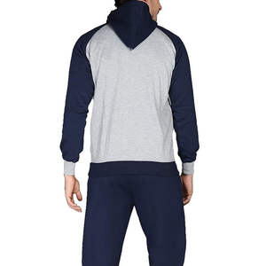 ชุดวอร์มมีฮู้ดสีกรมท่ามีซิประดับพรีเมียมสำหรับผู้ชายชุดออกกำลังกายสำหรับฤดูหนาวขายส่งจากโรงงานโดยตรง - Product Image 6