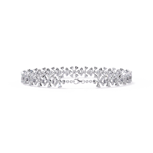 Bracelet élégant de style classique en diamant de laboratoire taillé en brillant or jaune 14 carats certifié IGI bijoux de mode pour femmes pour tous les types - Product Image 1