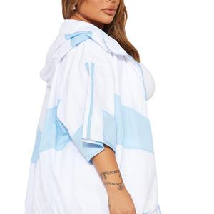 Nouvel ensemble deux pièces tendance pour femme : veste coupe-vent zippée à capuche et short assorti 2026 - Product Image 3