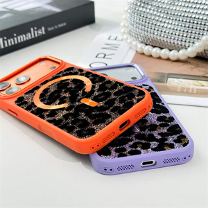 เคสโทรศัพท์หรูหราใหม่สำหรับ iPhone 18 <span class=keywords><strong>Pro</strong></span> Max/18 <span class=keywords><strong>Pro</strong></span>/17Air/16E/<span class=keywords><strong>15</strong></span> Plus/14 ลายเสือดาว แม่เหล็กกันตก ป้องกันแรงกระแทก แบบ 2-in-1 - Product Image 6