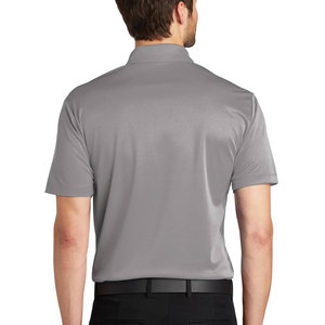 Transpirable Color liso Logotipo personalizado Hombres Cuello Puños Golf Negocios Polos - Product Image 5