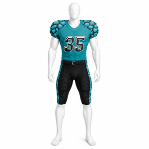 Uniforme de Fútbol Americano Personalizado al por Mayor, 100% Poliéster, Malla Transpirable, Secado Rápido, Absorbe la Humedad, Antibacteriano - Product Image 4