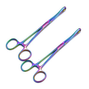Kit de instrumentos quirúrgicos de acero inoxidable de la más alta calidad, fórceps multicolores para perforación corporal, fuente de alimentación Manual, certificado CE - Product Image 1