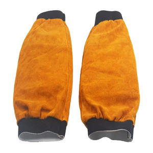 Mangas protectoras de cuero dividido resistentes al desgaste de alta temperatura de piel de vaca Mangas de soldadura de seguridad de brazo largo - Product Image 3