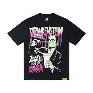 Diseño personalizado Logo de moda de manga corta 100% algodón de alta calidad de gran tamaño Drop Shoulder Vintage camiseta - Product Image 6