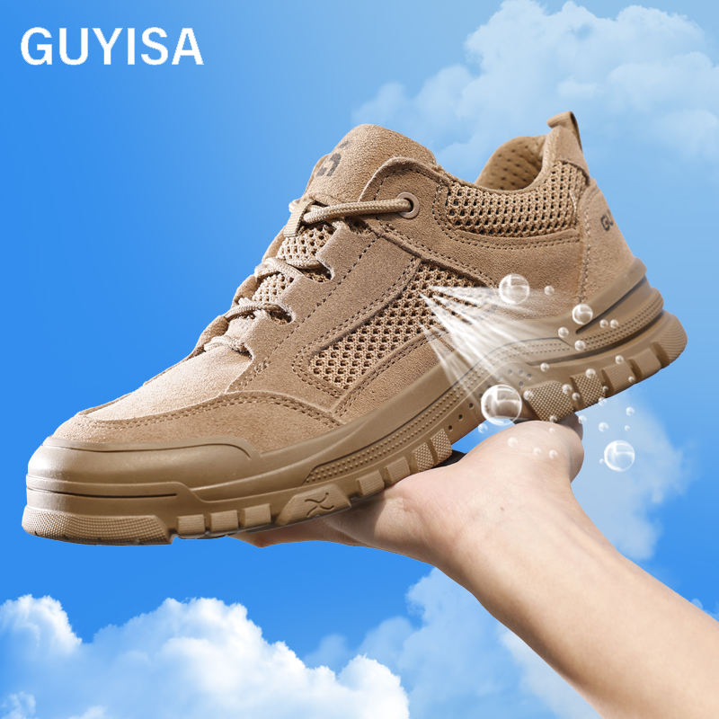 Breathable Men's Steel Toe Safety Shoes Customized Oem
