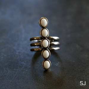 Bague turquoise en argent sterling faite à la main pour femme - Product Image 1