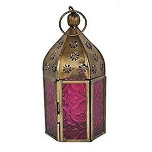 Lanterne suspendue de style marocain de haute qualité en verre métallique pour la décoration de la maison pour la décoration islamique et la célébration du Ramadan - Product Image 1