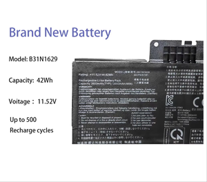 แบตเตอรี่แล็ปท็อป 11.52V 42Wh รุ่น B31N1629 สำหรับ <span class=keywords><strong>Asus</strong></span> <span class=keywords><strong>VivoBook</strong></span> <span class=keywords><strong>Flip</strong></span> <span class=keywords><strong>12</strong></span> TP203NAH TP203MAH ซีรีส์ - Product Image 2