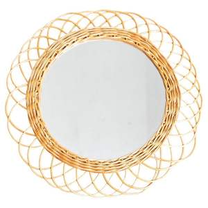 Espejo de mimbre ecológico de estilo vintage, decoración para colgar en la pared, patrón redondo, precio de fábrica, hecho en India - Product Image 5