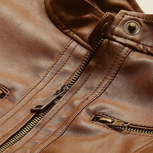 Street Wear Meilleure vente Nouvelle arrivée Veste en cuir pour femme Collection hiver Look classique Veste en cuir de couleur pure et originale - Product Image 5