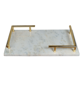 Bandeja de servicio de mármol de lujo Decoración de hotel Organizador de joyas Bandeja de servicio de mármol Precio al por mayor - Product Image 1