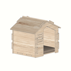 Maison pour animaux de compagnie OEM AC17 avec finition en bois naturel solide, idéale pour un usage intérieur quotidien Fourniture de fabricants vietnamiens - Product Image 1