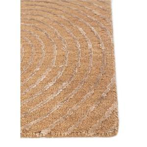 Alfombra Azalea de Lana y Seda de Bambú Anudada a Mano, Beige y Marrón, 10 mm de Grosor, Diseño Abstracto para Hogar y Pasillo, Modelo Rectangular Esk-346 - Product Image 4