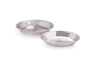 Plaque à pétrir en acier inoxydable (Paraat) Plateau de mélange rond avec bord roulé Finition miroir Utilisation en cuisine Lave-vaisselle - Product Image 1