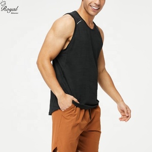 Hot Sale High Street 100% Cotton Breathable 220g Knitted Longline O Neck Casual <b>Gym</b> <b>Vest</b> Sleeveless <b>Men</b> Tank Top - Product Image 2