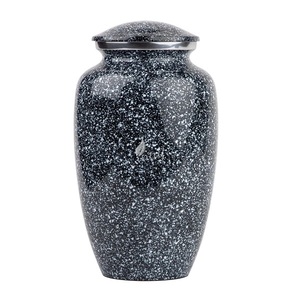 Urne de crémation faite à la main imprimée en émail noir de conception de luxe - Product Image 6