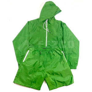 Best Quality Custom <b>Men's</b> Color Patchwork Windbreaker Polyester Nylon Tracksuit <b>Men</b> Track <b>Zip</b> up Jacket and <b>Shorts</b> Set - Product Image 1