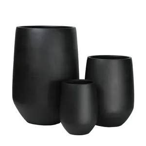 Set di 3 Piante artificiali con vaso grigio moderno, centrotavola