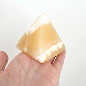 Pisapapeles de pirámide de ónix verde grande, pisapapeles de pirámide de mármol de ónix, pisapapeles de pirámide decorativos vintage - Product Image 4