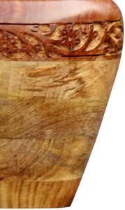 Wooden Cremation Urn <b>for</b> Human <b>Ashes</b> Male/Female, Hand-Carved Cremation Adult Funeral Urn <b>Box</b> Urn <b>for</b> Human <b>Ashes</b> (Medium) - Product Image 6