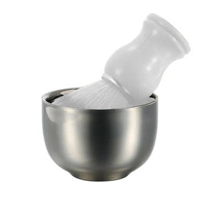 Bol de rasage en acier inoxydable de haute qualité Instruments d'outils de beauté économiques pour savons et rasoirs pour barbes et barbiers - Product Image 4