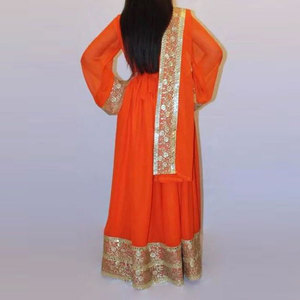 Banjara-vestido Tribal de buena calidad, para Eid, color sólido, bordado con cuello redondo - Product Image 2